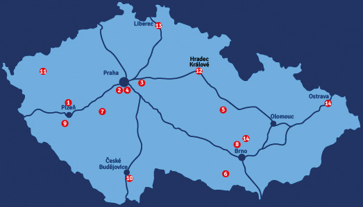 mapa ČR